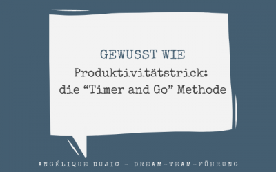 Produktivitätstrick: die “Timer & Go” Methode