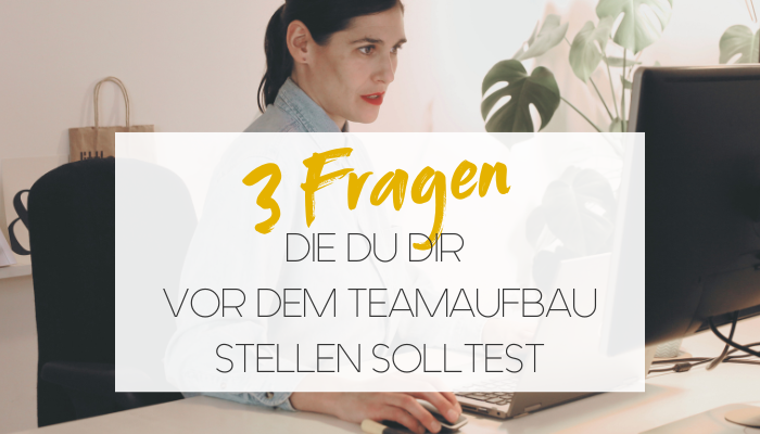 Teamaufbau ohne Plan? Warum du dir zuerst diese 3 Fragen stellen solltest